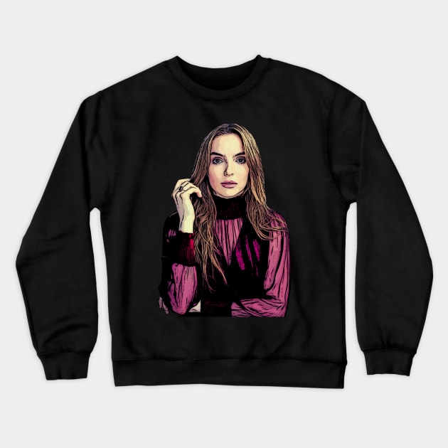 Jodie Comer Cartoonish Crewneck Sweatshirt by baranskini